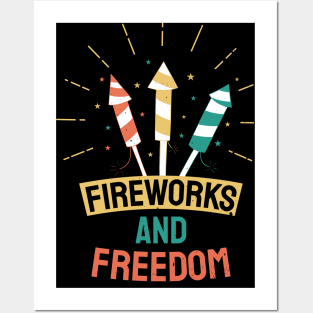 4th of July, Fireworks and Freedom Posters and Art